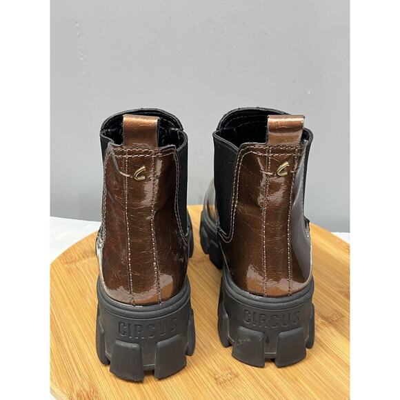 Circus NY Women's Darielle Ankle Boot Chesnut Crackled Womens size 6.5 - Picture 4 of 11